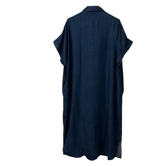 Women’s Denim Midi Button Down Blue Dress(Size 2XL) - Picture 4 of 7